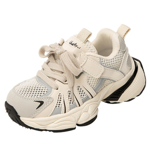 女童鞋运动鞋2026春款儿童鞋子透气网面单网鞋男童老爹鞋大童春季