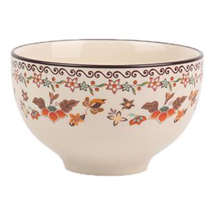 顺祥陶瓷硕加复古碗盘套装家用一人食餐具漂亮碗乔迁新居饭碗碗筷