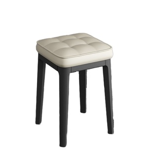 凳子家用现代简约客厅餐椅可叠放板凳加厚软包塑料椅子沙发凳方凳