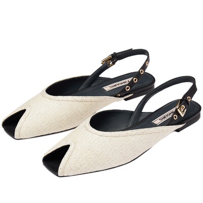 7hours复古博肯鞋女平底鱼嘴鞋