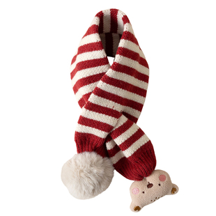 儿童围巾秋冬季宝宝针织毛线围脖男童女童圣诞新年保暖脖套护脖子