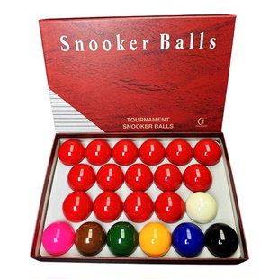 斯诺克台球球子52.5MM标准水晶桌球红盒中高级球厅黑圈盒使用球