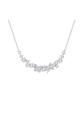 周六福项链女蝴蝶结链坠S925银高级感小众送女友节日礼物