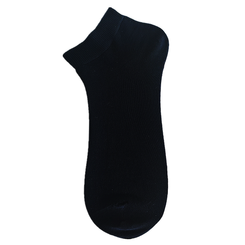 大码袜子女士短袜42码男船袜黑白纯色吸汗透气棉袜浅口无骨短筒袜