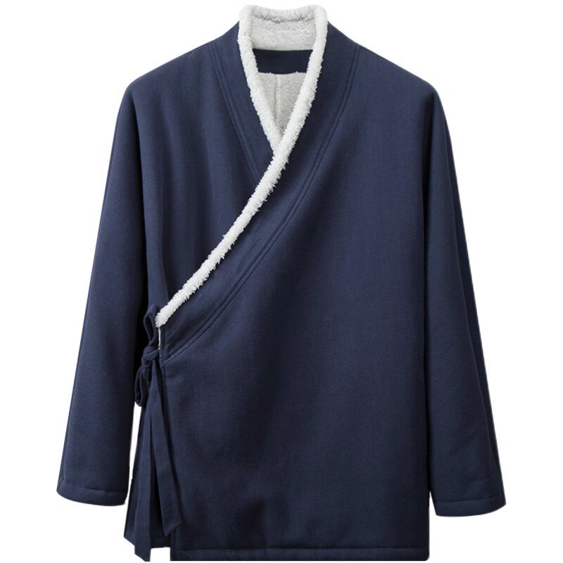 由天男装加绒唐装汉服外套