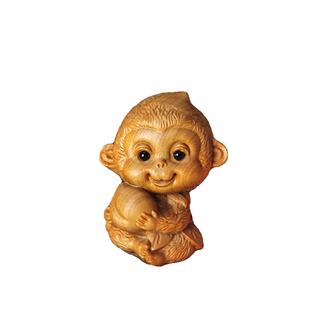 崖柏木十二生肖木雕刻守护兔鸡狗猪手把件摆件生肖狗桌面原木动物