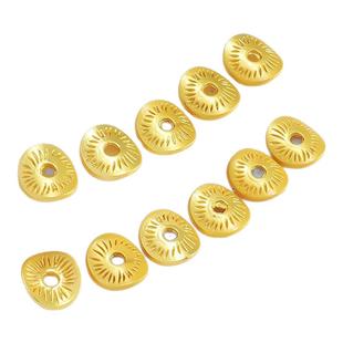 银色铜包金保色凹凸片波浪圆片8mm几何隔片diy隔珠垫片饰品配件