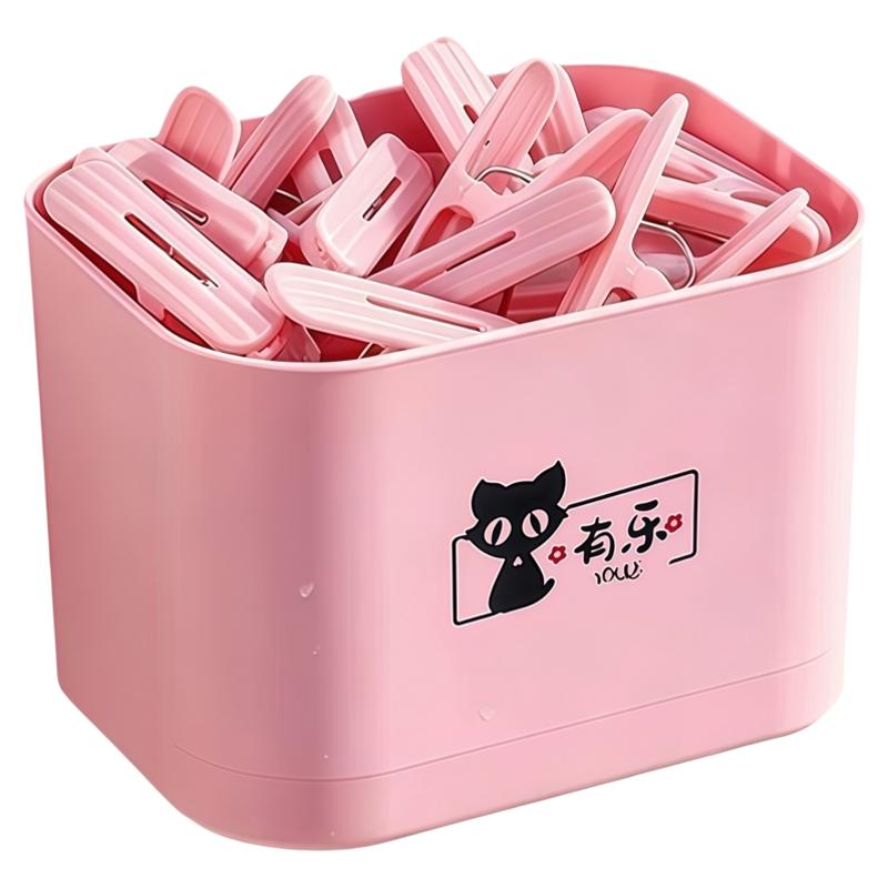 无痕防风塑料晾衣夹12个装