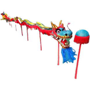 儿童舞龙道具运动会开幕式小学生表演专用手持中国舞龙头龙尾全套