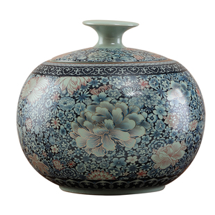 汝窑高档陶瓷茶叶罐密封罐大号复古摆件家用储存罐红茶白茶空礼盒