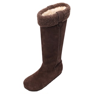 THESOONG/御寒毛绒靴 经典牛反绒内里羊毛保暖绒面高筒靴8091