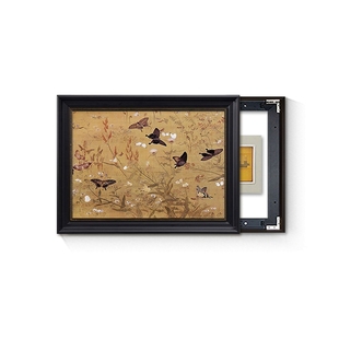 百蝶图中古风电表箱装饰画餐厅配电箱遮挡挂画电闸盒免打孔高级感