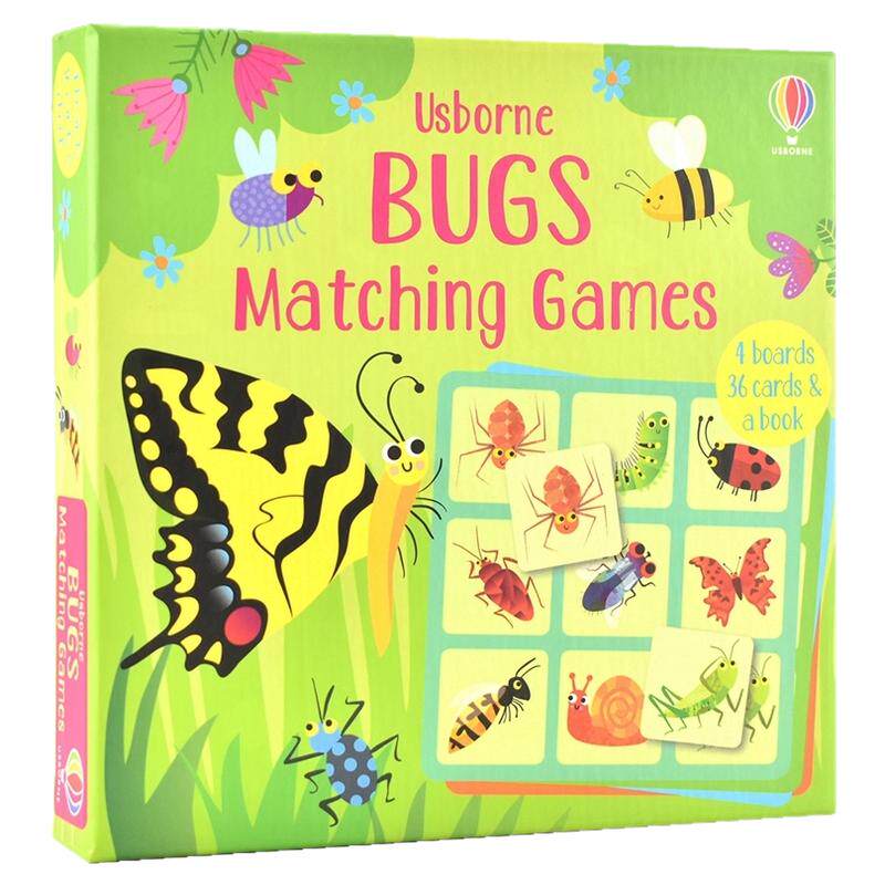 Usborne Bugs Matching Games 尤斯伯恩 昆虫单词 卡片桌游套盒 趣味学单词 生活常识 亲子互动 英语启蒙 3-6岁 英文原版进口