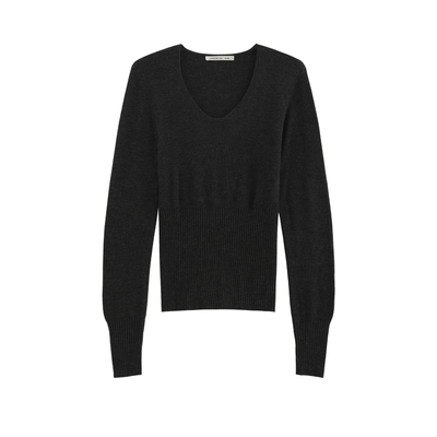 鹅蛋领百搭毛织长袖打底衫