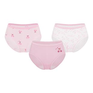 全棉时代内裤女士纯棉中腰女生内裤三角裤短裤新款不夹臀印花内裤