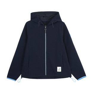 云上生活【有氧外套】轻户外华夫格春季连帽正肩拉链开衫外套女