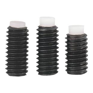 汉固威12.9级黑色内六角塑料尼龙胶头机米 POM头顶丝紧定缓冲螺丝