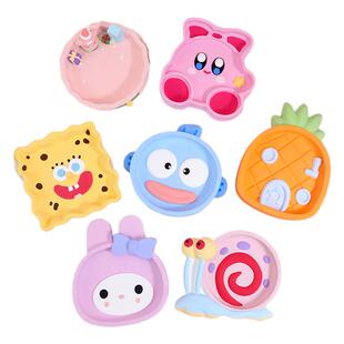 露比派大星库洛米卡比收纳盘子硅胶模具 手工DIY香薰石膏摆件磨具