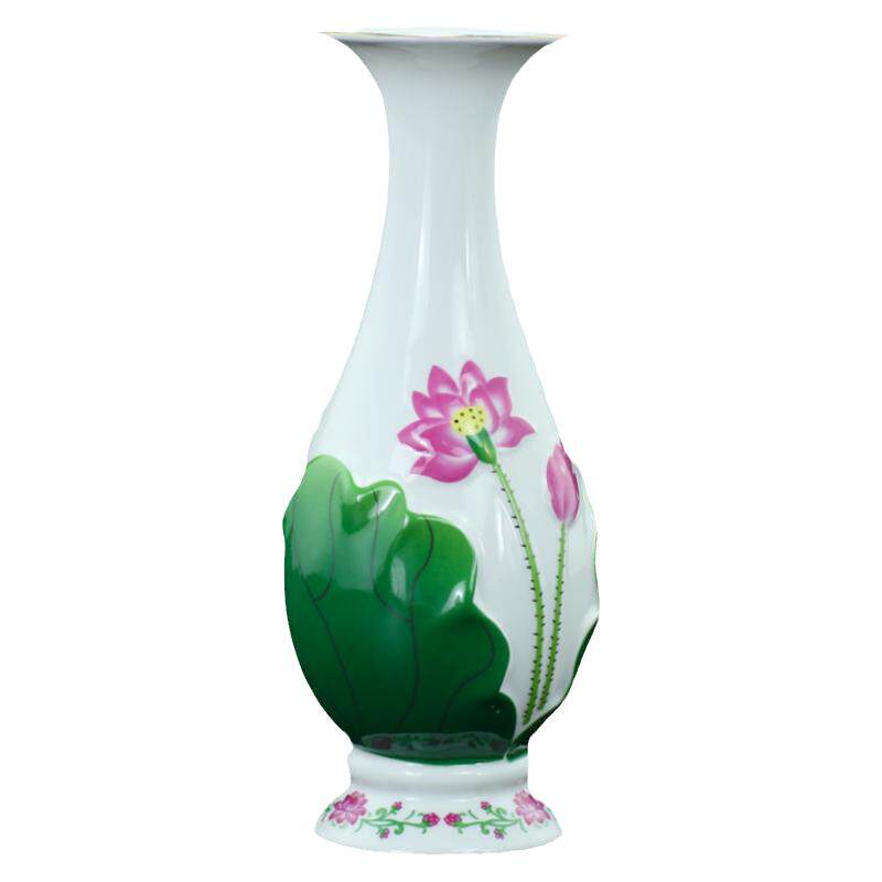 陶瓷客厅供佛花瓶观音净水瓶莲花瓶居家摆件佛前供花代简约插花瓶