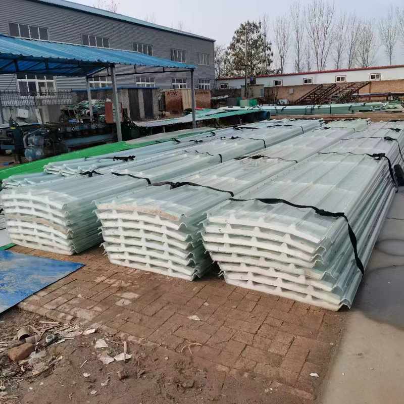 FRP透明彩钢瓦树脂瓦FRP纤维透明厂房屋顶温室采光板大棚玻璃钢