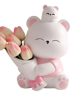 捧花熊客厅电视柜桌面摆件礼物