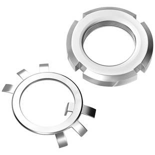 圆螺母国标锁紧螺母止动垫片开槽止退螺丝母四槽并帽m10m12m16m20