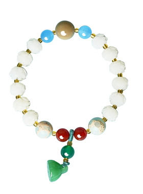 【已祝福】天然白玉菩提莲花手串