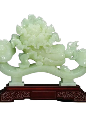 高档玉如意摆件招财白菜客厅酒柜