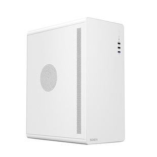 硕一U500办公台式机电脑主机箱ATX大板桌面商务办公大机箱ATX电源