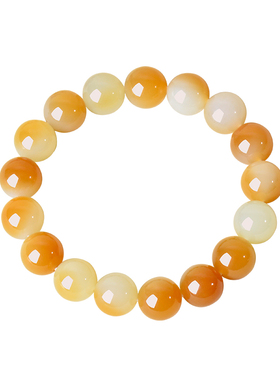 凤飞凰和田玉圆珠手链高级感