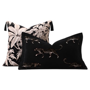 中古风沙发抱枕套客厅轻奢高级感方形靠枕头卧室床上靠背垫不含芯