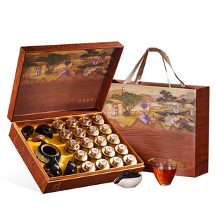 富翔【岁月留香】大红袍礼盒装高端茶叶礼盒茶具套装送长辈礼物品