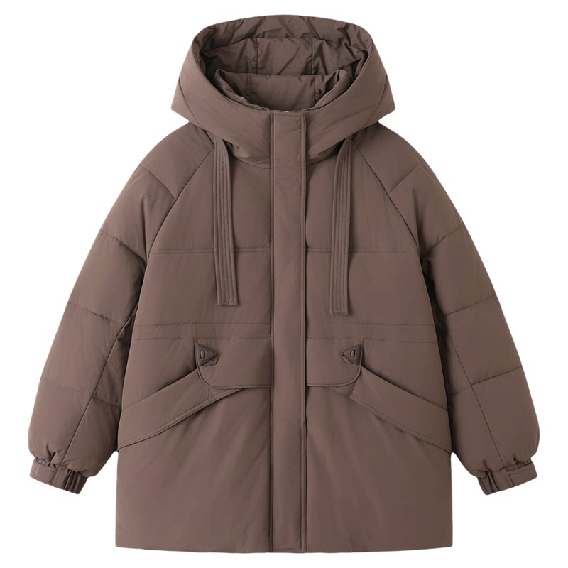 胖妈妈冬装加厚连帽棉服女200斤