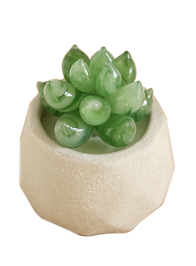 七隐多肉玻璃摆件清新家居