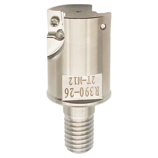 高精抗震锁牙式铣刀头R390可换式螺纹刀头适用R390-11T308铣刀片