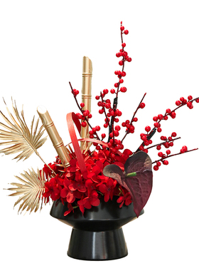 2026新年装饰发财果红果摆件