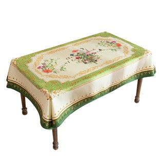 浪漫法式雪尼尔防水桌布奢华美式田园油画风格餐桌台布防烫茶几布