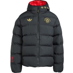 盛世长运阿迪达斯春季男子曼联足球运动休闲连帽棉服外套JM5567