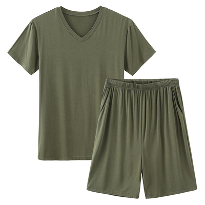 莫代尔短裤5分可外出家居服套装