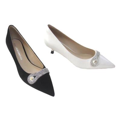 诺贝达女鞋珍珠水钻单鞋