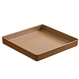 大梅烘焙屋11寸28CM加厚金色方形不粘烤盘蛋糕面包曲奇多功能烤盘