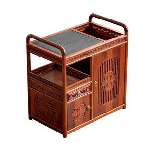 花梨木移动茶车家用小茶台烧水壶一体式茶水柜客厅阳台实木泡茶桌