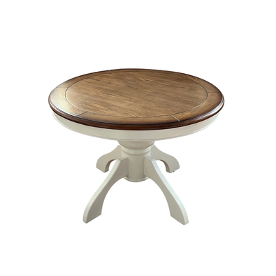 美式圆餐桌全实木地中海圆桌家用