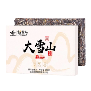 茶叶2024春茶新益号大雪山古树茶云南普洱茶生茶砖生普口粮茶250g