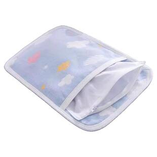 婴儿枕套纯棉宝宝纱布枕芯套儿童枕头套卡通提花枕头套吸汗透气