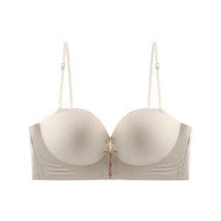 前扣内衣女小胸聚拢加厚超厚平胸显大专用a杯5cm上托无痕文胸胸罩