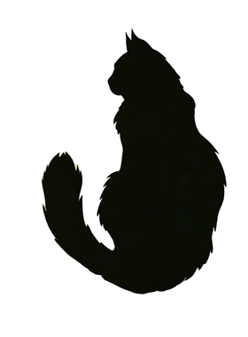 霸气波斯猫剪影铁艺庭院摆件
