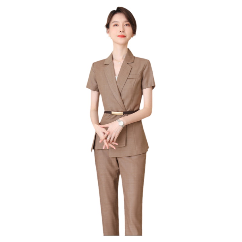 诗璐雅夏季职业装女时尚洋气套装