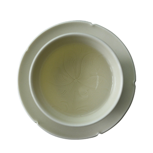 煮雪定瓷定州原矿釉点茶宋盏托盏中国风宋韵定窑茶具