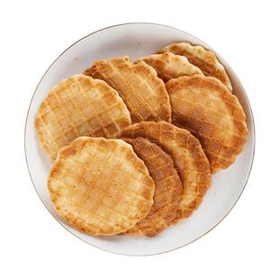 北海道脆华夫饼薄饼脆饼干好吃煎饼干休闲零食酥脆喜饼干喜茶点饼